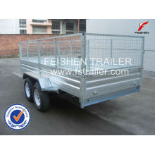 Hot sale!! hot dipped galvanized cage trailer 8x5